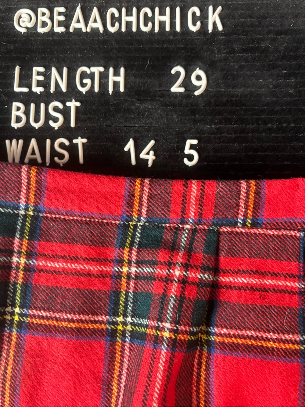 Pitlochry Scottish Kilt Red Tartan Plaid Wool Leather Straps Pin Women’s M READ - Picture 7 of 7